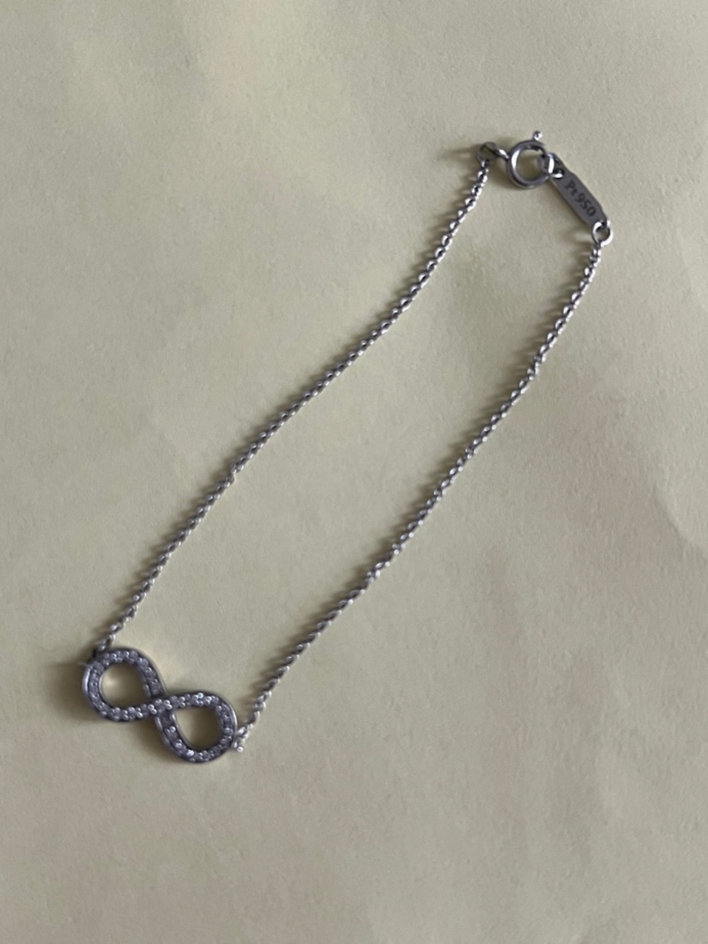 Tiffany & Co. Silver Infinity Pavé Bracelet
